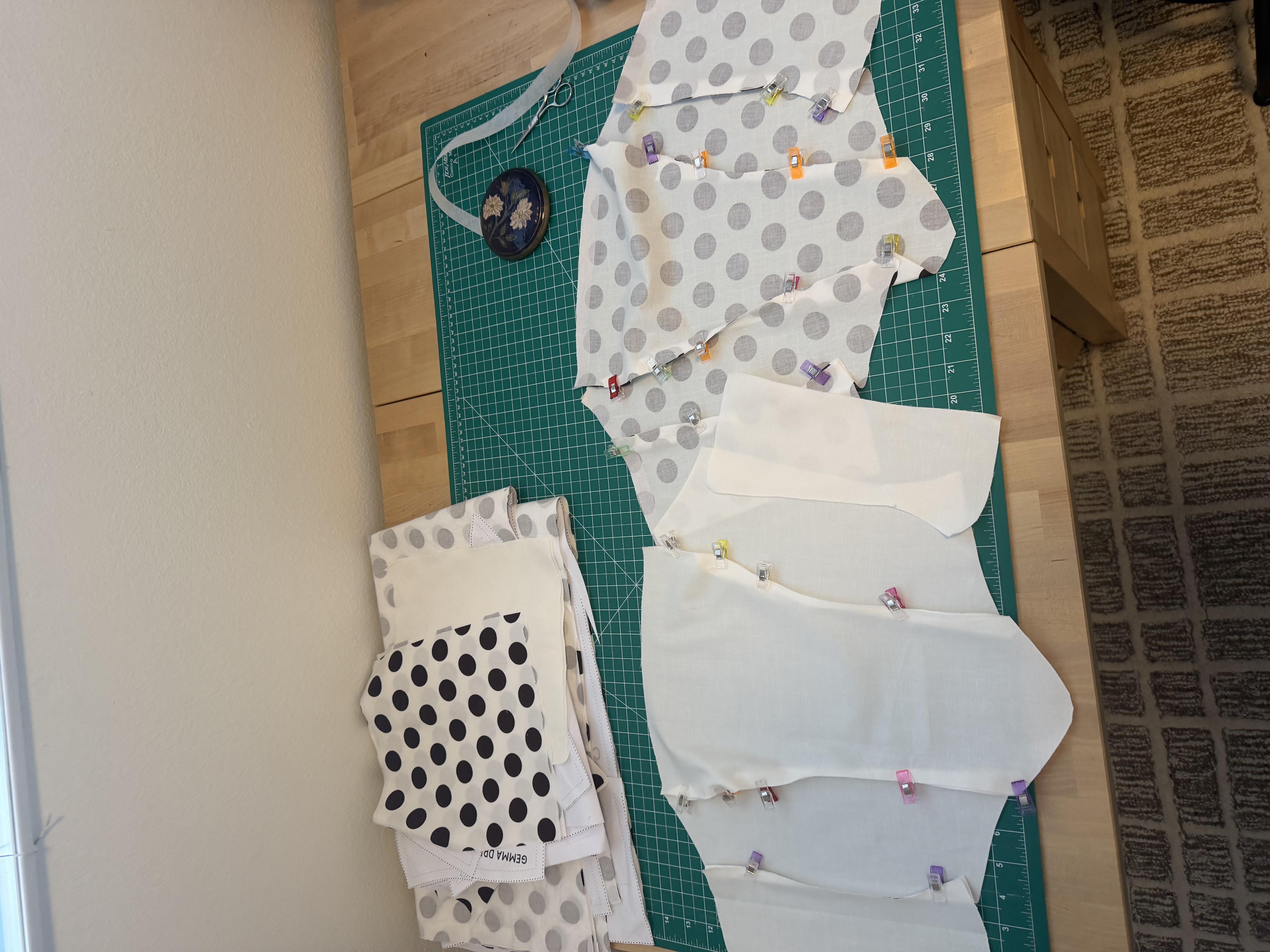 Corset bodice construction in progress